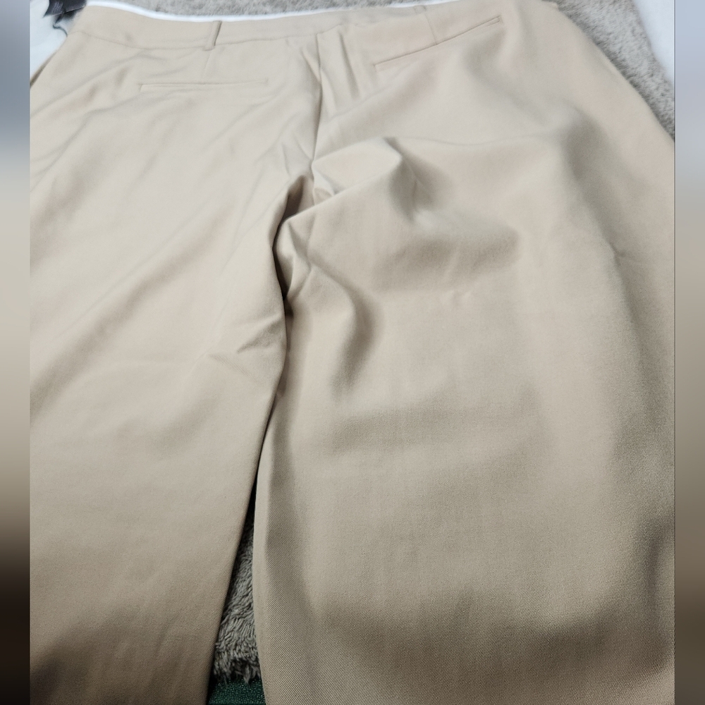 Women's Mid-Rise Wide Leg Contrast Waistband Trousers Future Collective Khaki XL - Picture 7 of 16